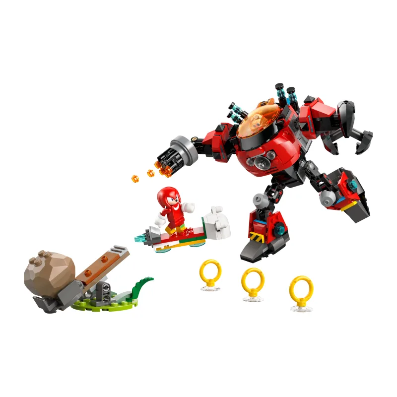 LEGO Knuckles vs. Dr. Eggman Egg Crusher mecha