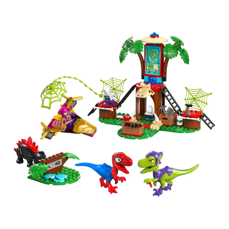 LEGO Spidey en Gobby's raptorstrijd bij de boomhut