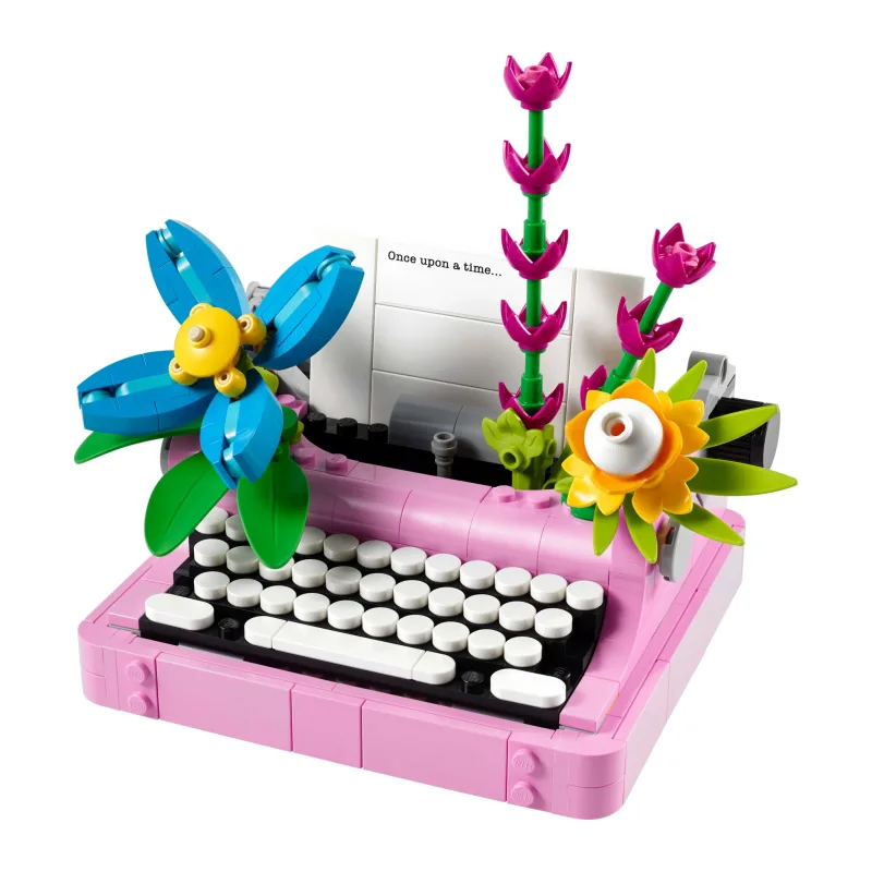 LEGO Typemachine met bloemen