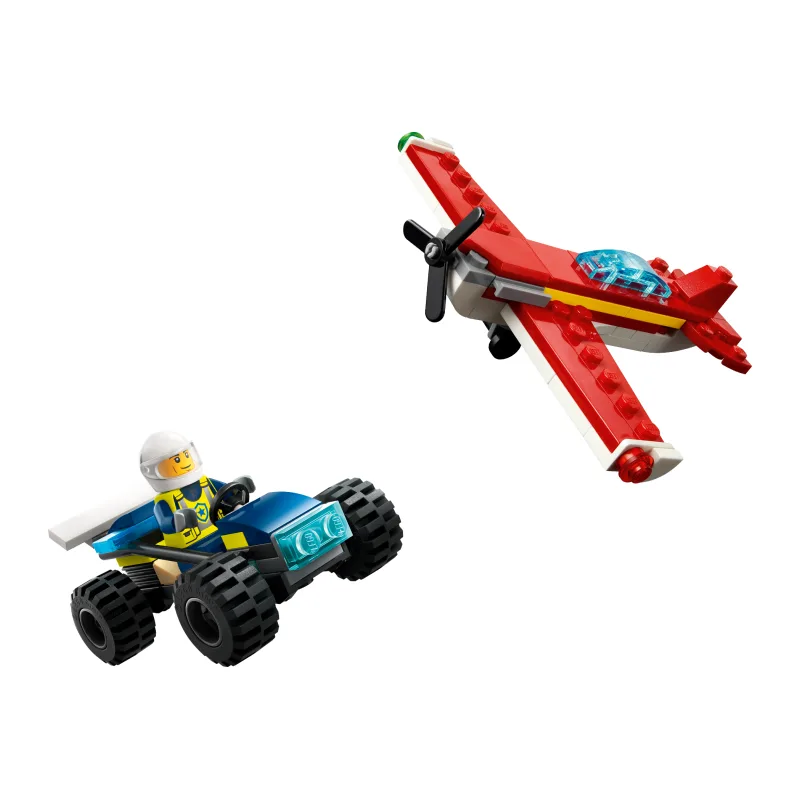 LEGO Politieterreinbuggy & Klassiek rood vliegtuig