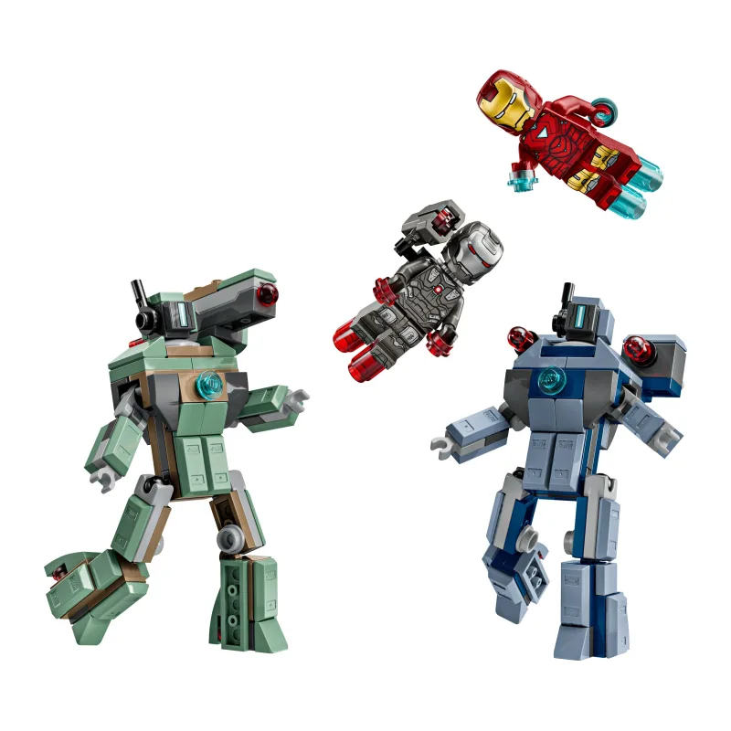 LEGO Iron Man en War Machine vs. Hammer Drones