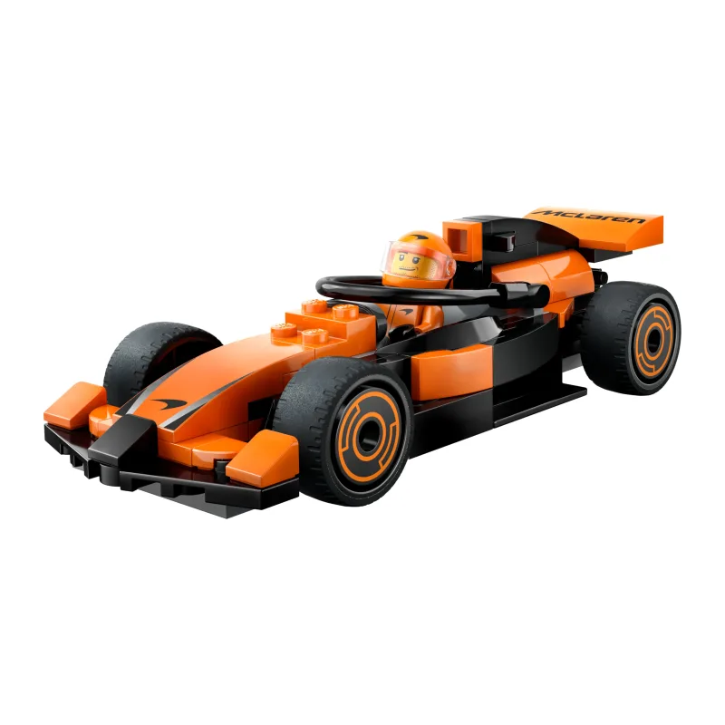 LEGO F1 coureur met McLaren racewagen