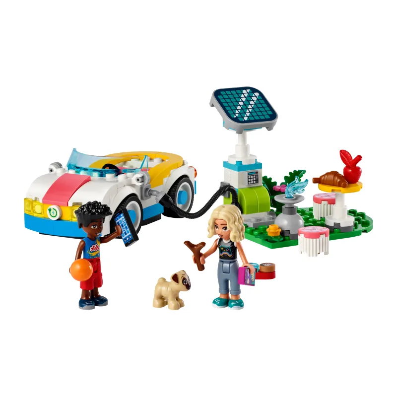 LEGO Elektrische auto en oplaadpunt