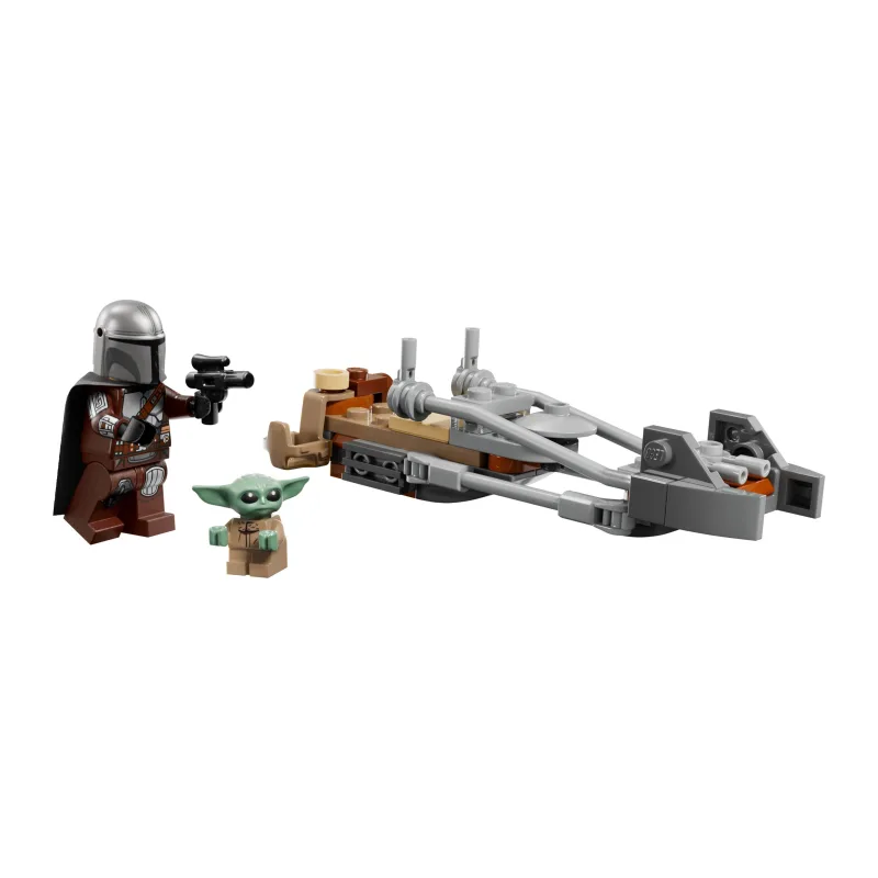 LEGO De Mandalorian en Grogu's speederbike