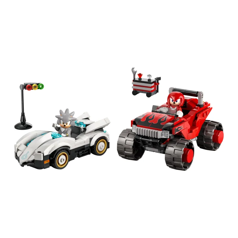 LEGO Silvers auto vs. Knuckles' monstertruck