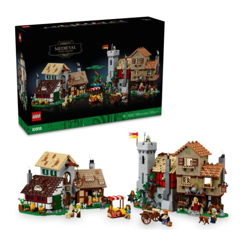 LEGO Icons - Middeleeuws stadsplein Constructiespeelgoed
