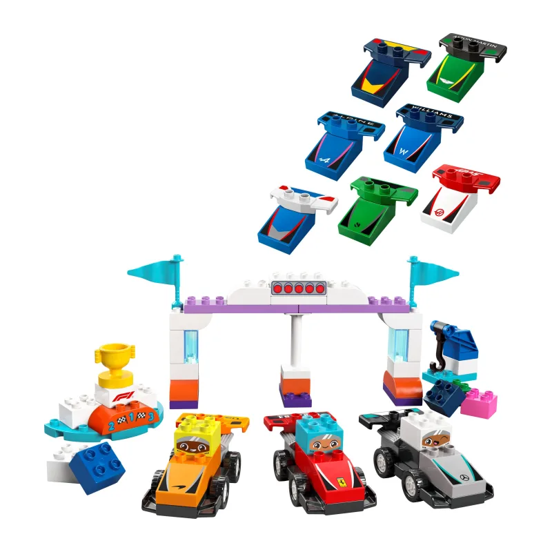 LEGO F1 team racewagens en coureurs