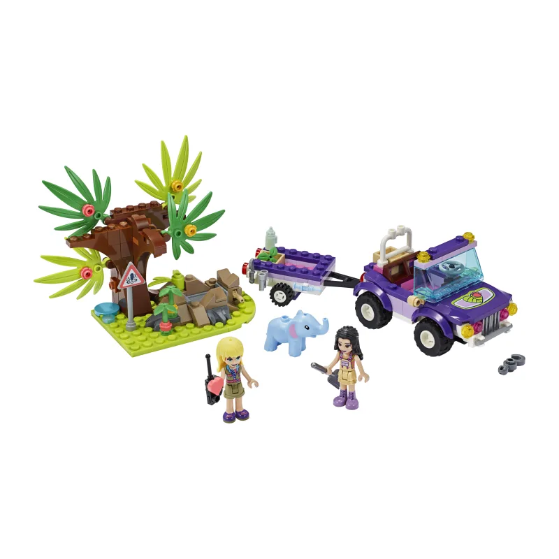 LEGO Reddingsbasis babyolifant in jungle