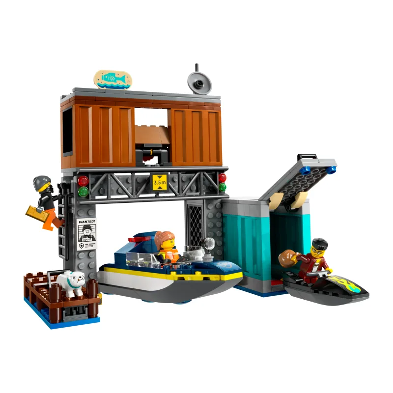 LEGO Politiespeedboot en boevenschuilplaats