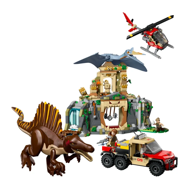 LEGO Spinosaurus en Quetzalcoatlus luchtmissie