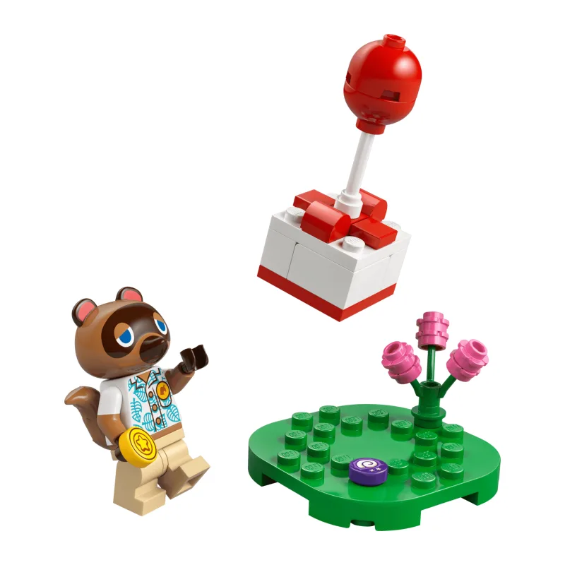 LEGO Animal Crossing 30731 Tom Nook met vliegend cadeautje