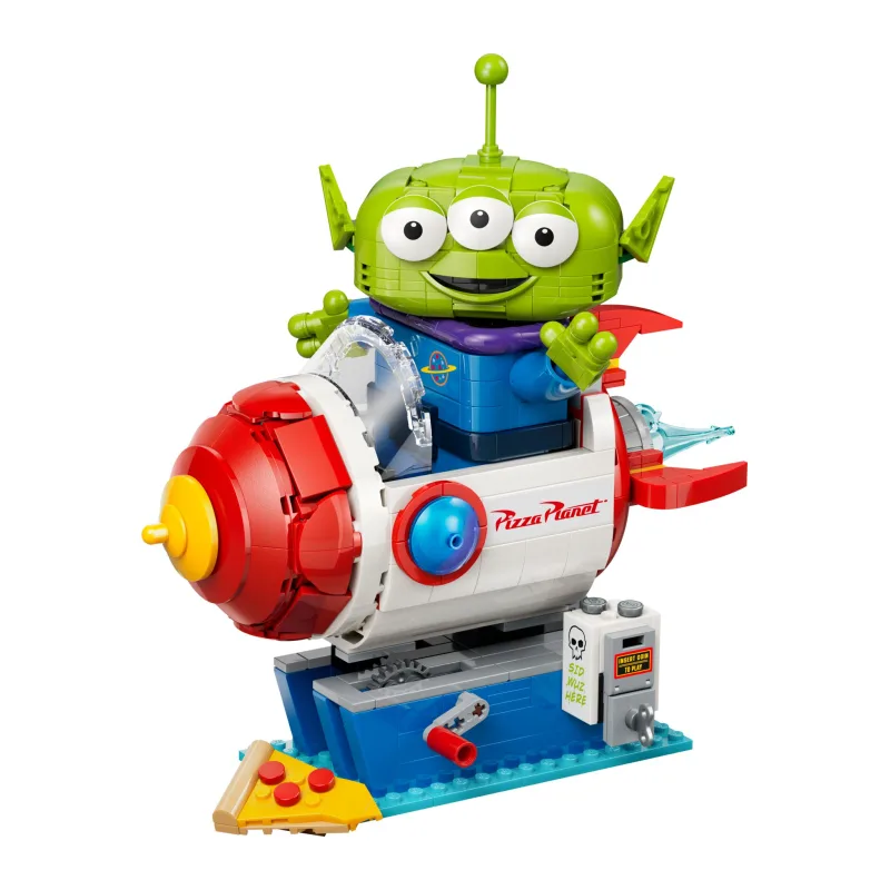 LEGO Alien met Pizza Planet raket