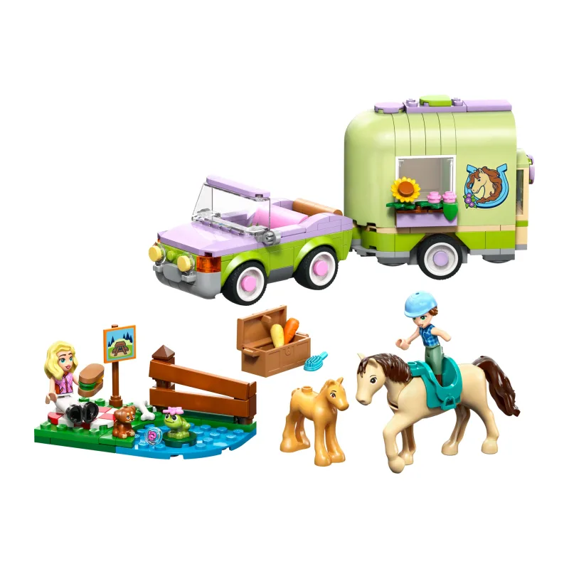 LEGO Trailer met paard en veulen