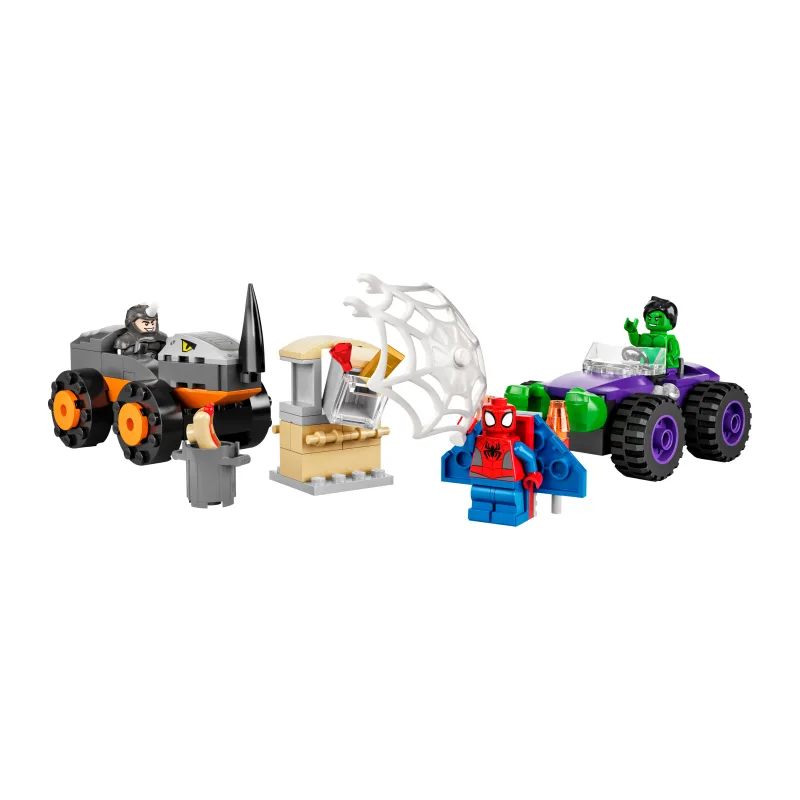 LEGO Hulk vs. Rhino truck duel