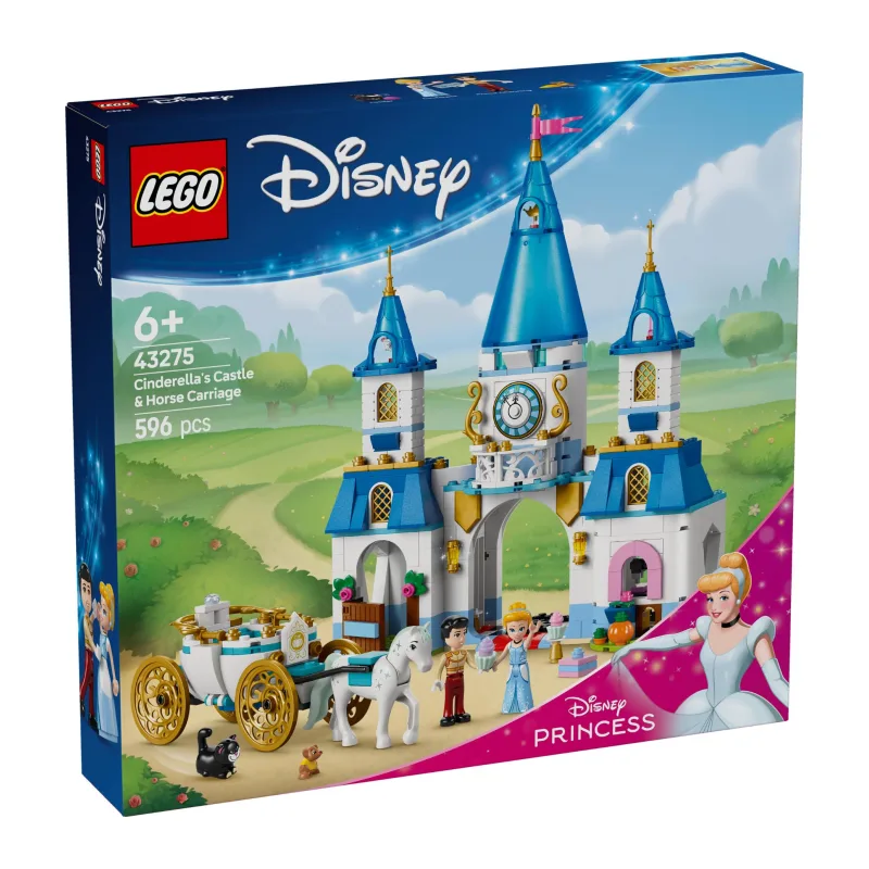LEGO 43275 Disney Princess Assepoesters kasteel en paardenkoets