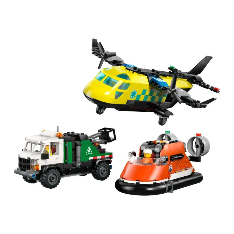 LEGO Vliegtuig, servicewagen en hovercraft remix