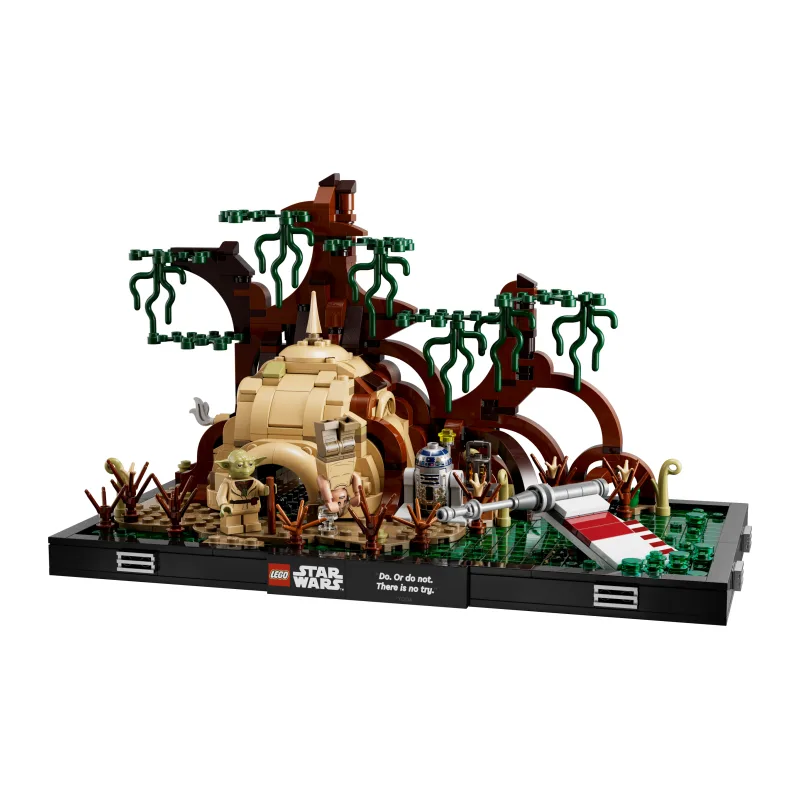 LEGO Jedi training op Dagobah diorama