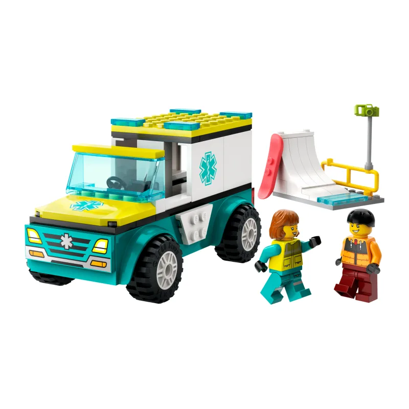 LEGO Ambulance en snowboarder