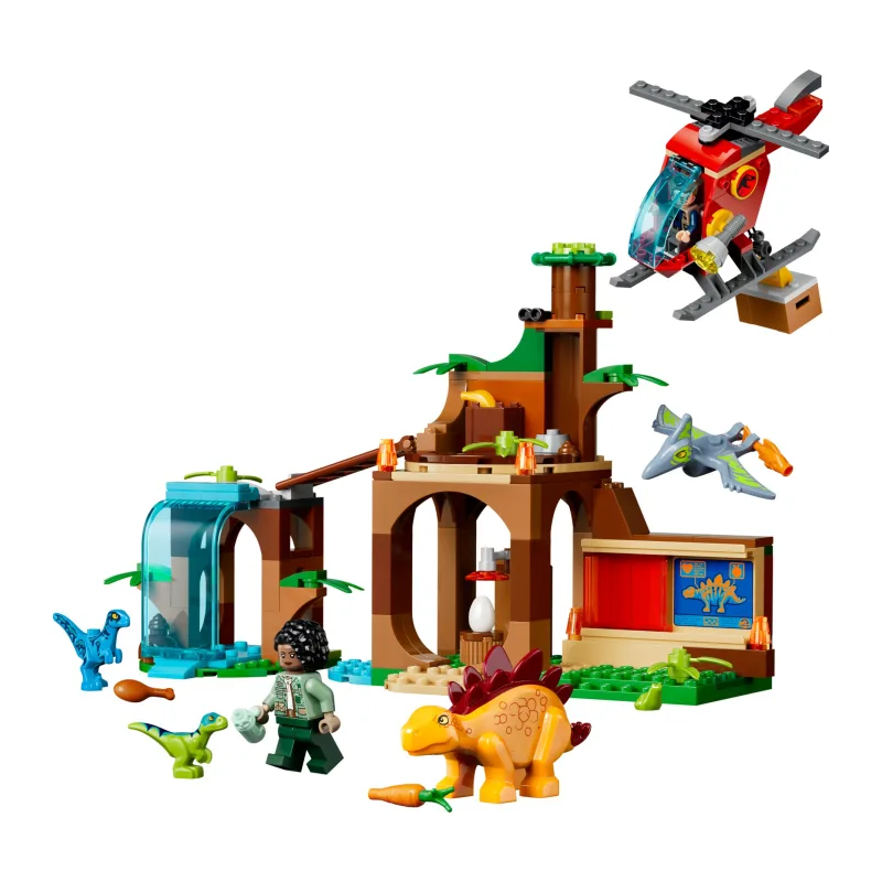 LEGO Velociraptor, Stegosaurus en Pteranodon redding