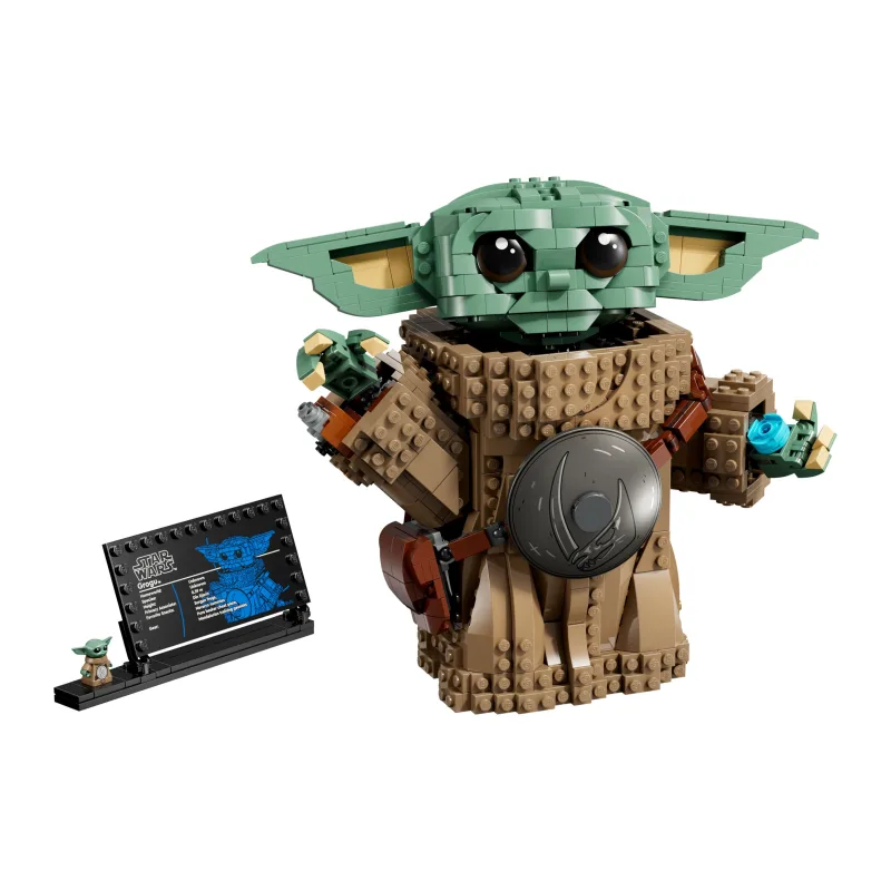 LEGO Grogu als leerling van de Mandalorian