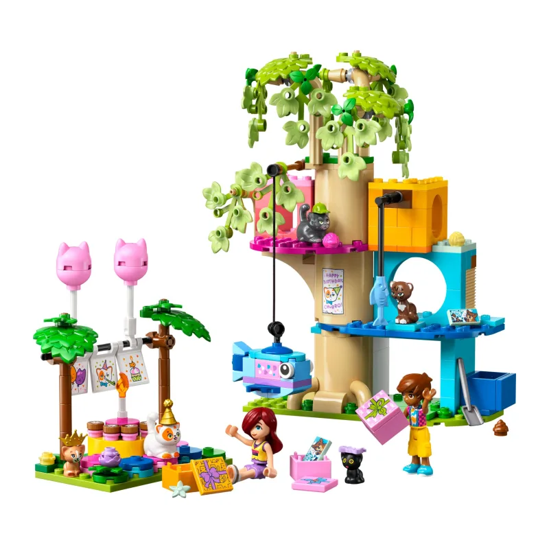 LEGO Kattenverjaardagsfeestje en boomhut