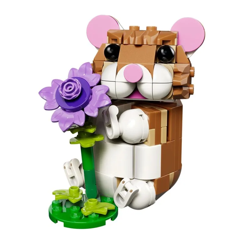 LEGO Schattige hamster met bloem
