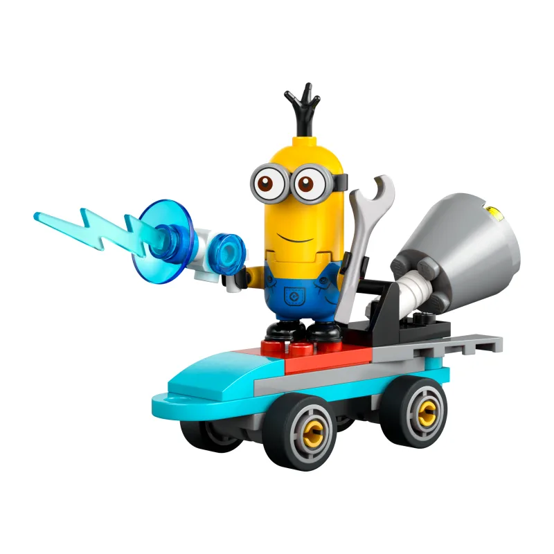LEGO Minion op raketskateboard