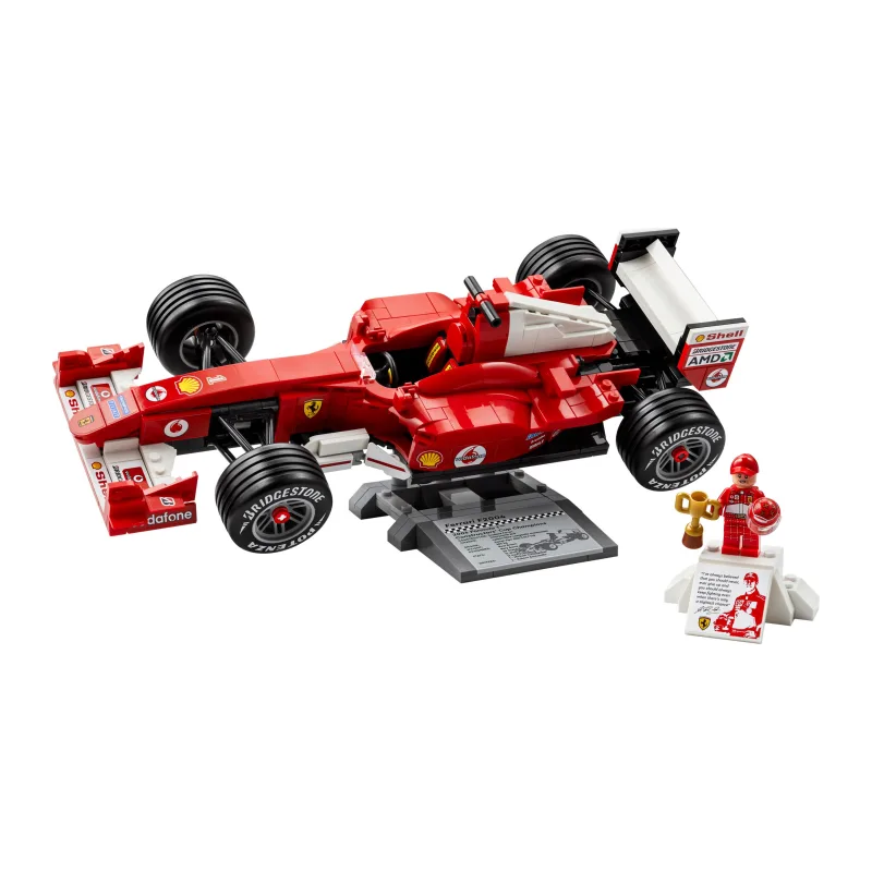 LEGO Ferrari F2004 en Michael Schumacher